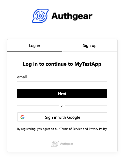 "Sign in with Google" in Log in and Sign up page